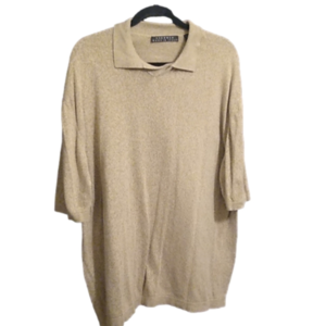 Fiesole tan short sleeve polo shirt XL
